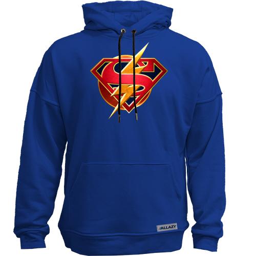 Худи без начеса Superman and Flash
