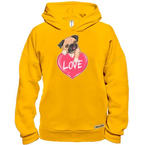 Худі BASE з мопсом (Love)