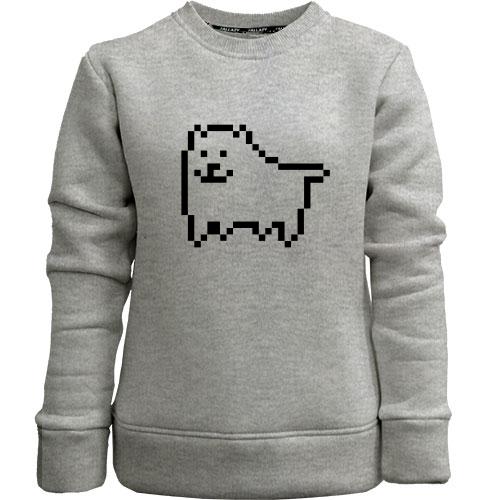 Детский свитшот без начеса Undertale game dog (2)