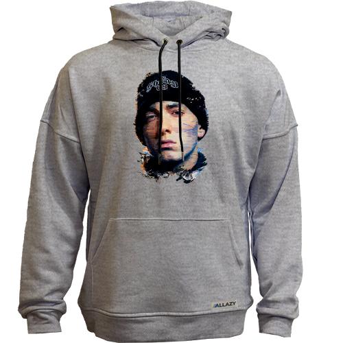 Худи без начеса с Eminem в глитчах