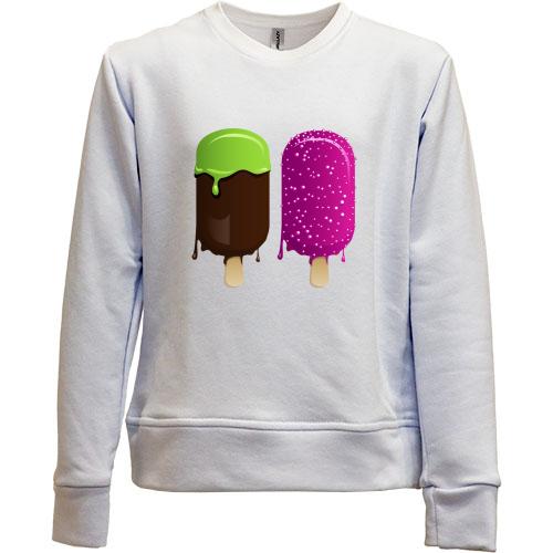 Детский свитшот без начеса Ice Cream Two