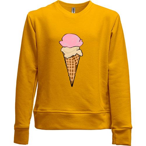 Дитячий світшот без начісу Ice cream