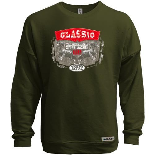 Світшот без начісу Stone Washed 1892 Classic