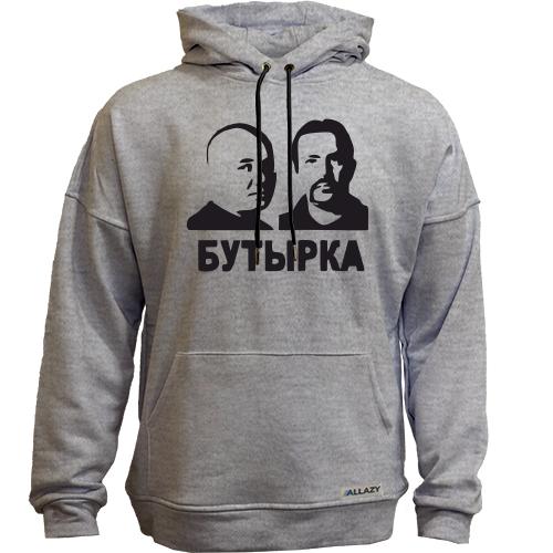 Худи без начісу з написом 