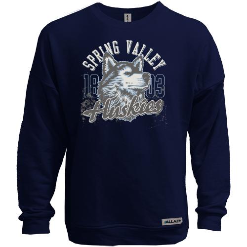 Світшот без начісу spring valley huskies