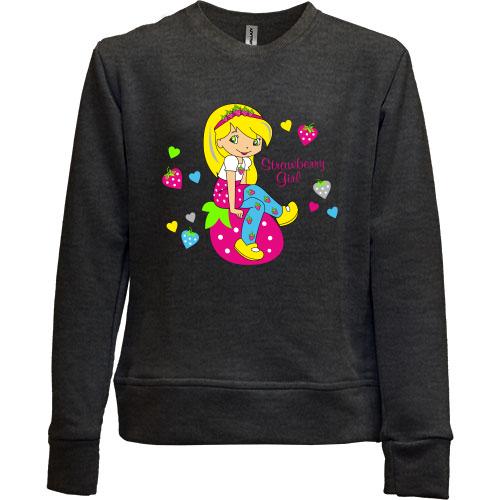 Детский свитшот без начеса Strawberry Girl