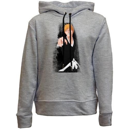 Детский худи без флиса с Ичиго Куросаки (Блич)