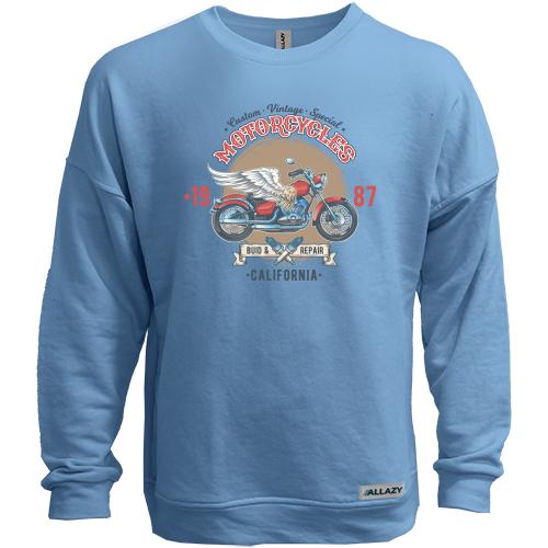 Світшот без начісу motorcycles  vintage