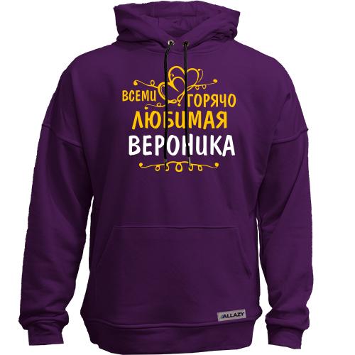 Худи без начеса с надписью 