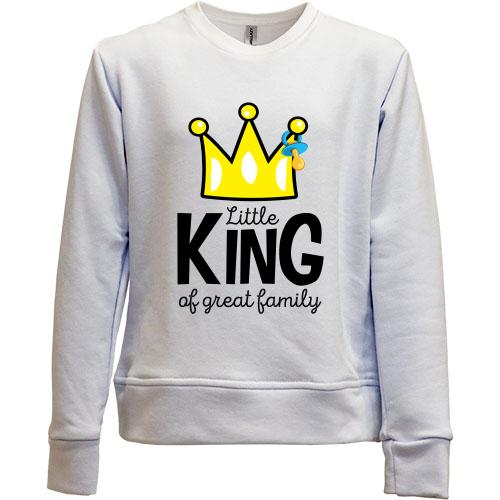 Детский свитшот без начеса Little king af great family