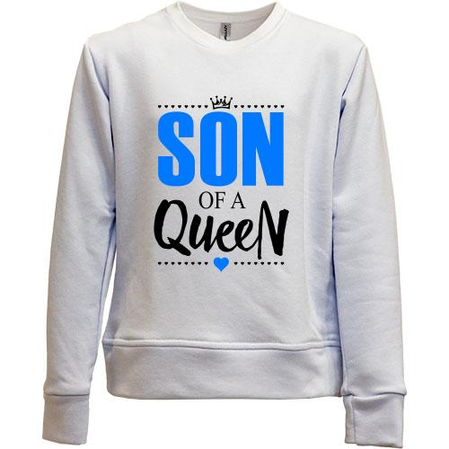 Детский свитшот без начеса Son of a queen