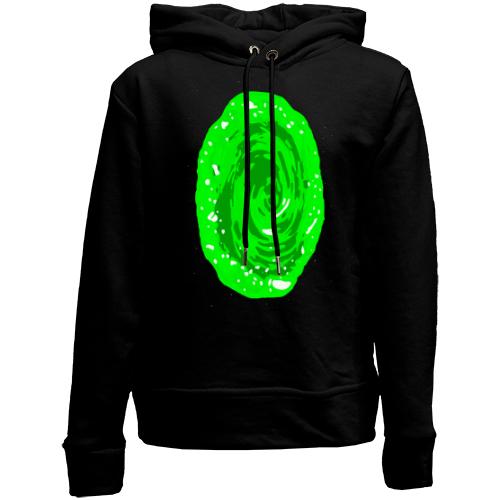 Детский худи без флиса с порталом (Rick and Morty)