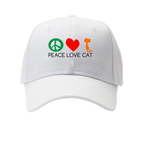 Дитяча кепка peace love cats