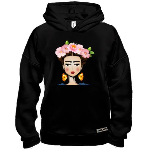 Худи BASE Girl with pink flowers
