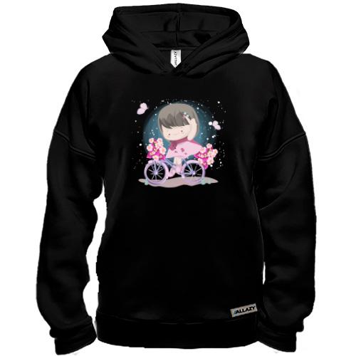 Худи BASE Little girl riding a bicycle