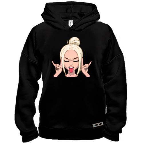 Худи BASE Art. Blonde shows tongue