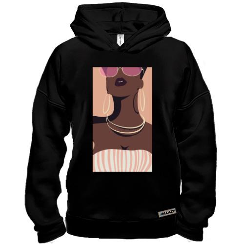 Худі BASE Black girl with glasses