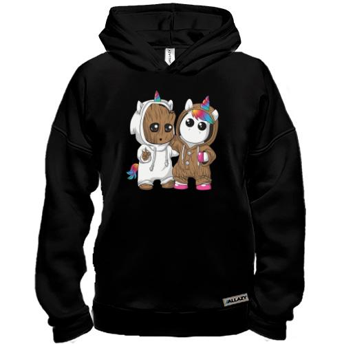 Худі BASE Baby groot and unicorn