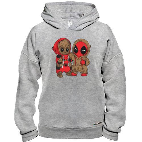 Худи BASE Baby groot and deadpool