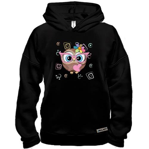 Худи BASE Baby owl with heart