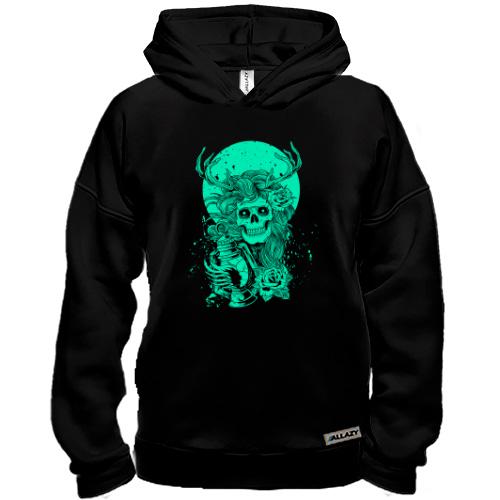 Худи BASE Green moon and skull