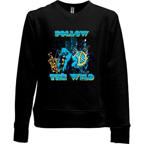 Детский свитшот без начеса follow the wild