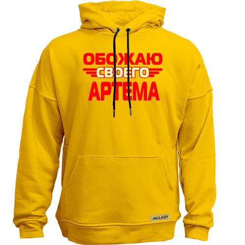 Худи без начеса с надписью 