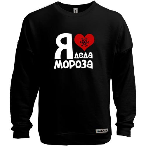 Свитшот без начеса с надписью 