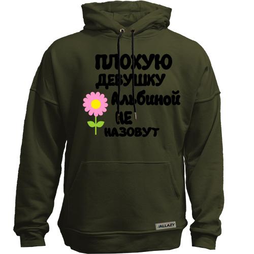 Худи без начеса с надписью 