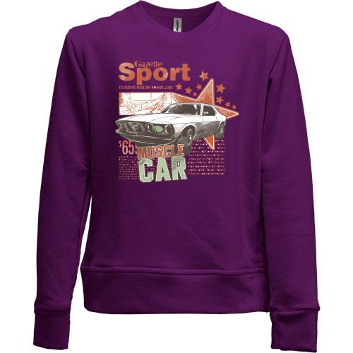 Детский свитшот без начеса sport muscle car