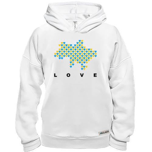 Худи BASE Love Ukraine (Карта)
