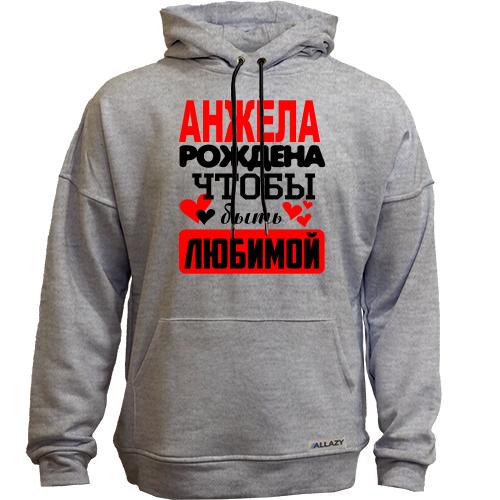 Худи без начеса с надписью 