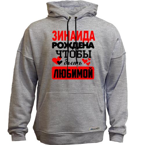 Худи без начеса с надписью 