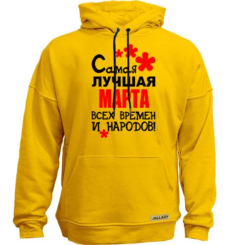 Худи без начеса с надписью 