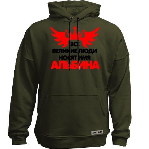 Худи без начеса с надписью 