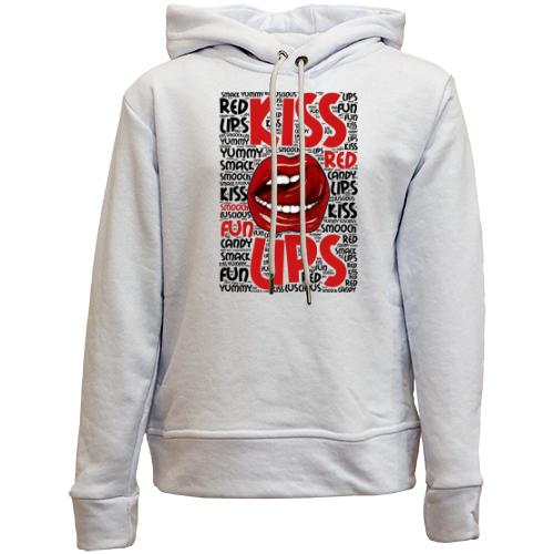 Дитячій худі без флісу Kiss red lips