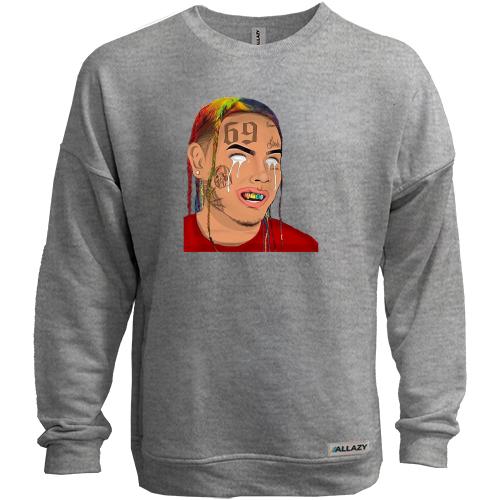 Свитшот без начеса с 6IX 9NINE с белыми глазами