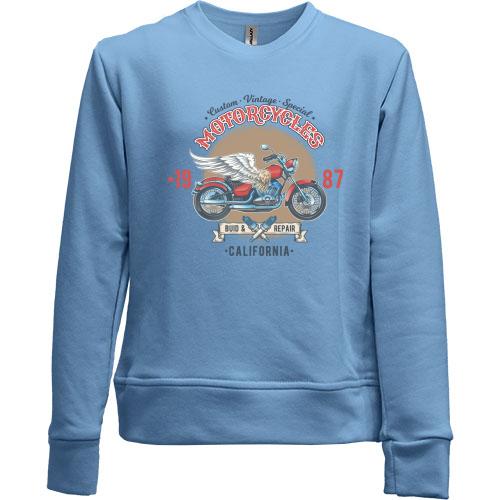 Детский свитшот без начеса motorcycles  vintage