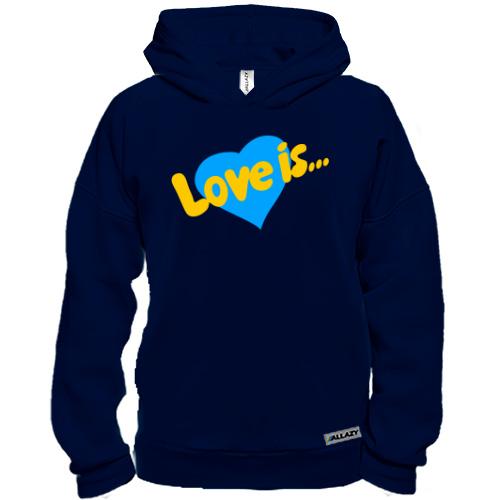 Худи BASE с Жёлто-голубой Love is..