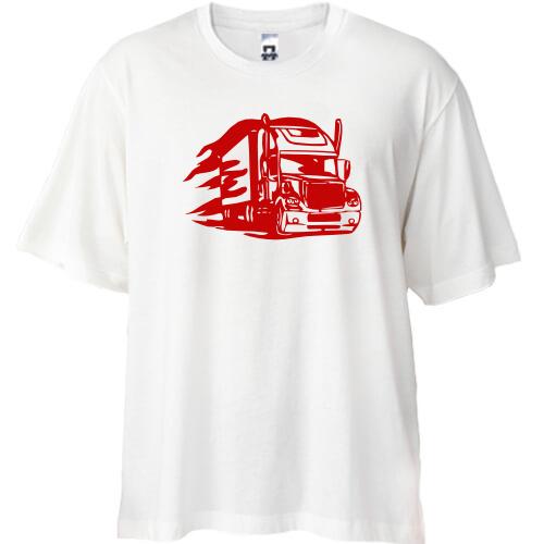 Футболка Oversize Огненный дальнобойщик