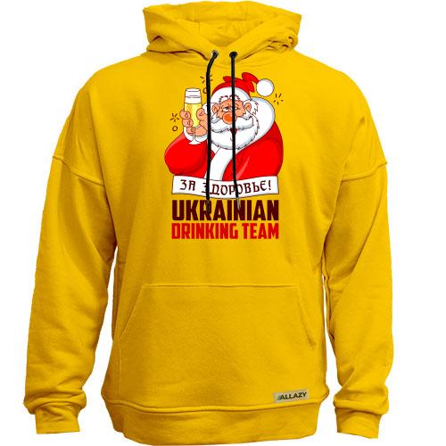 Худи без начеса с надписью 