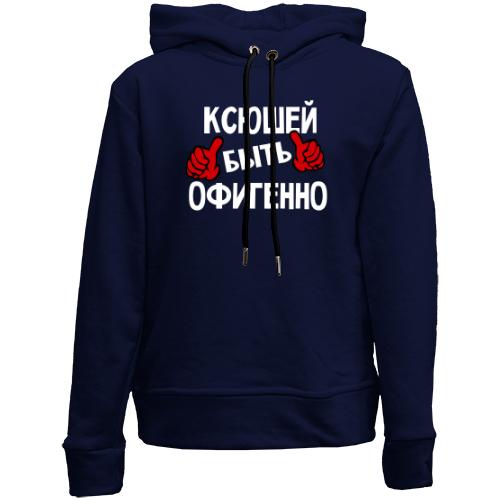 Детский худи без флиса с надписью 