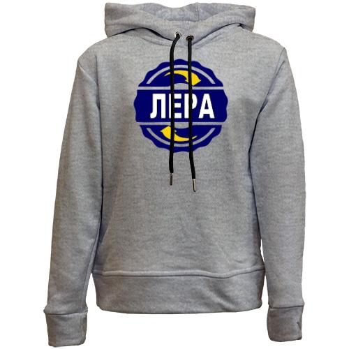 Детский худи без флиса с именем Лера в круге