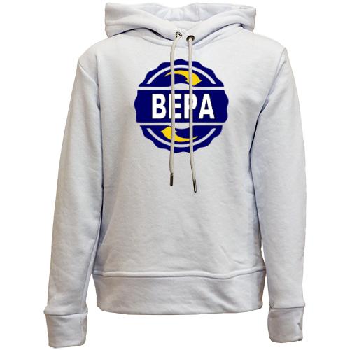 Детский худи без флиса с именем Вера в круге