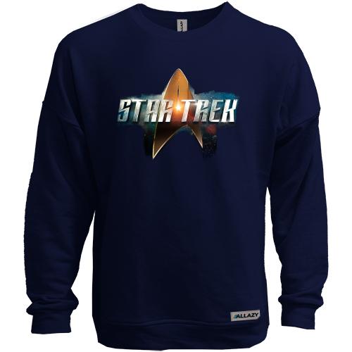 Свитшот без начеса с надписью Star Trek