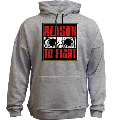 Худи без начеса Reason to fight Череп