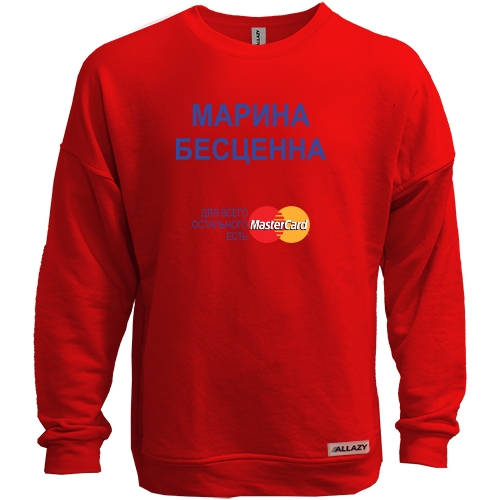 Свитшот без начеса с надписью 