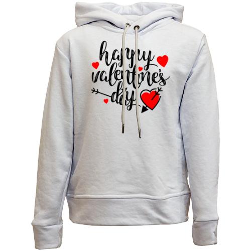 Дитячій худі без флісу з написом Happy Valentine's Day