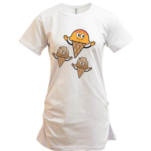 Подовжена футболка Хлопчик-Морозиво