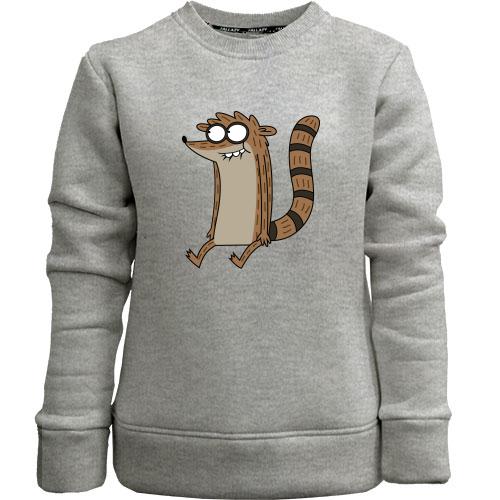 Детский свитшот без начеса с енотом Rigby